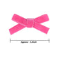 Cute 3.2' Hot Pink Assorted Velvet Bow Hair Clips For Baby Girls, Toddlers, Kids, And Teens - 2 Pack