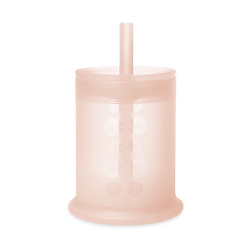 Olababy Silicone Training Cup With Straw Lid |Water Drinking Cup For Babies | 6+ Mo Infant To 12-18 Months Toddler | Sippy Cup F