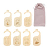 HEAVENGLOW 7 Pieces Infant Wardrobe Divider Label Hanging Clothes Dividers for Wardrobe|7 Baby Closet Dividers| Other Nursery Dc