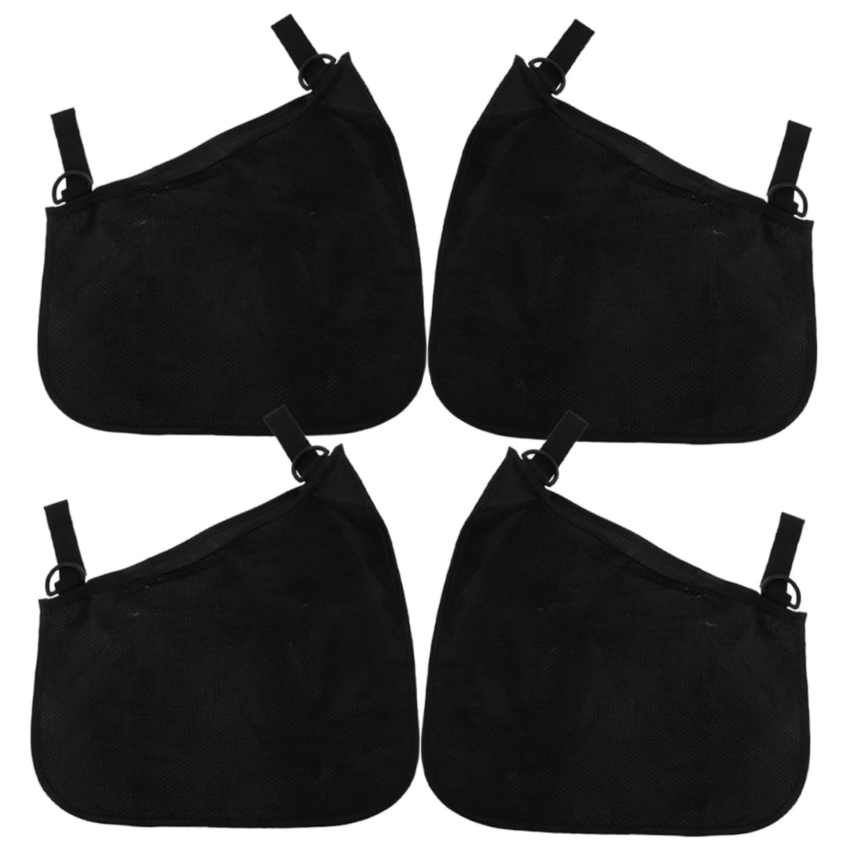 Kisangel 4pcs Practical Stroller Hanging Storage Bag Mesh Pouch Oxford for Pacifiers and Diapers Black