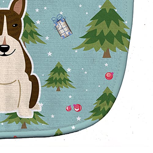 Carolines Treasures Christmas Baby Bib, Bull Terrier Dark Brindle, Large