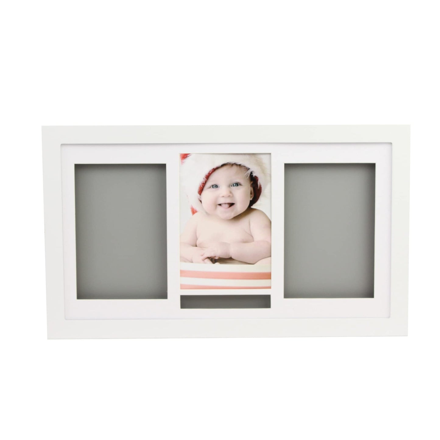 Plushible Baby Hand and Footprint Kit, White Frame with 2 Prints - Baby Picture Frame & Registry Keepsake, Personalized Casting 