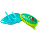 Mee Mee BPA Free AirTight Feeding Bowl with Fork & Spoon for 6 Month+ Babies, Easy to Carry (Blue)