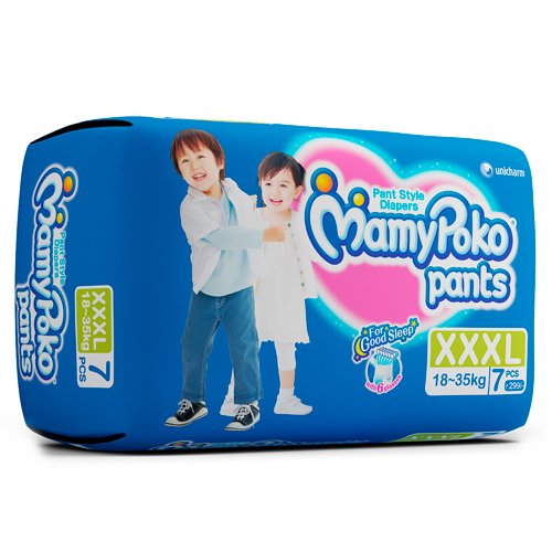 Mamypoko Pants Extra Absorb Diapers, Xxxl (Pack Of 7)