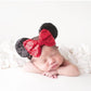 Jiahang Mouse Ear Nylon Headband With Sequin Bow, Soft Elastic Hair Bow Hair Band, Costume Headwear For Baby Newborn Infant Todd
