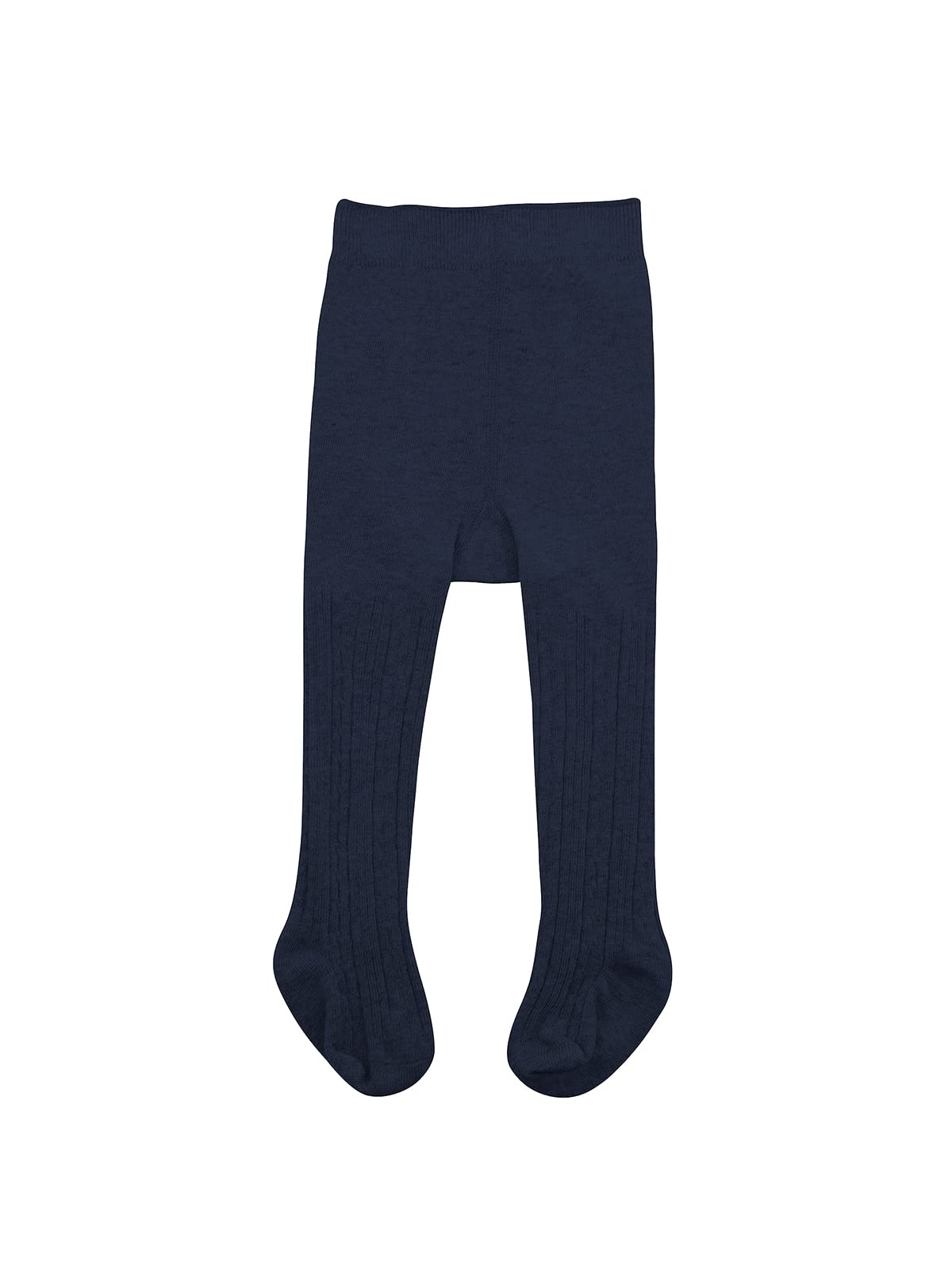 Century Star Soft Toddler Tights - Thick & Warm, Baby Girl Leggings & Stockings, 6-12 Months, White & Navy