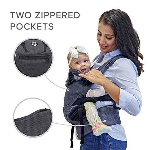 Contours Baby Carrier Newborn to Toddler |Love 3 Position Convertible Easy-to-Use Baby Carrier with Pockets for Men and Women, N