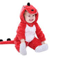 Qiaoniuniu Halloween Baby Red Dinosaur Costumes Toddler Outfit Infants Cosplay Romper 30-36 Months