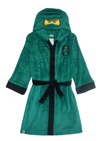 Lego Ninjago Little/Big Boys Costume Plush Robe, 4/5, Lloyd Green New, 4-5