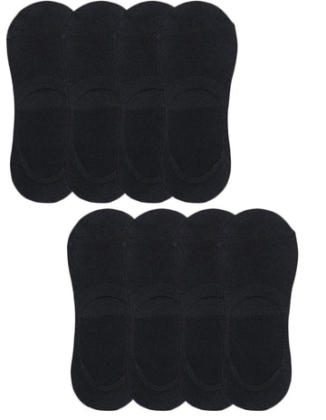 Cotson AntiSlip Unisex Cotton Invisible No Show Cotton Loafer Socks With Anti Slip Silicon Grip (Black) (8)