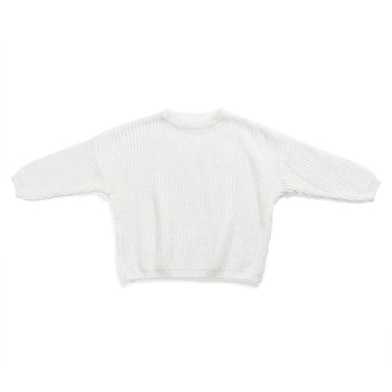 Afunbaby Baby Girl Boy Knit Sweater Blouse Pullover Sweatshirt Warm Crewneck Long Sleeve Tops For Infant Toddler (4-5T,A-White)