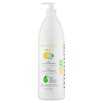 Makari Bebe Cleansing Milk (1000 ml) | Baby Body Wash & Softening Formula for Dry Skin | Helps Comfort Delicate Skin | Gentle fo