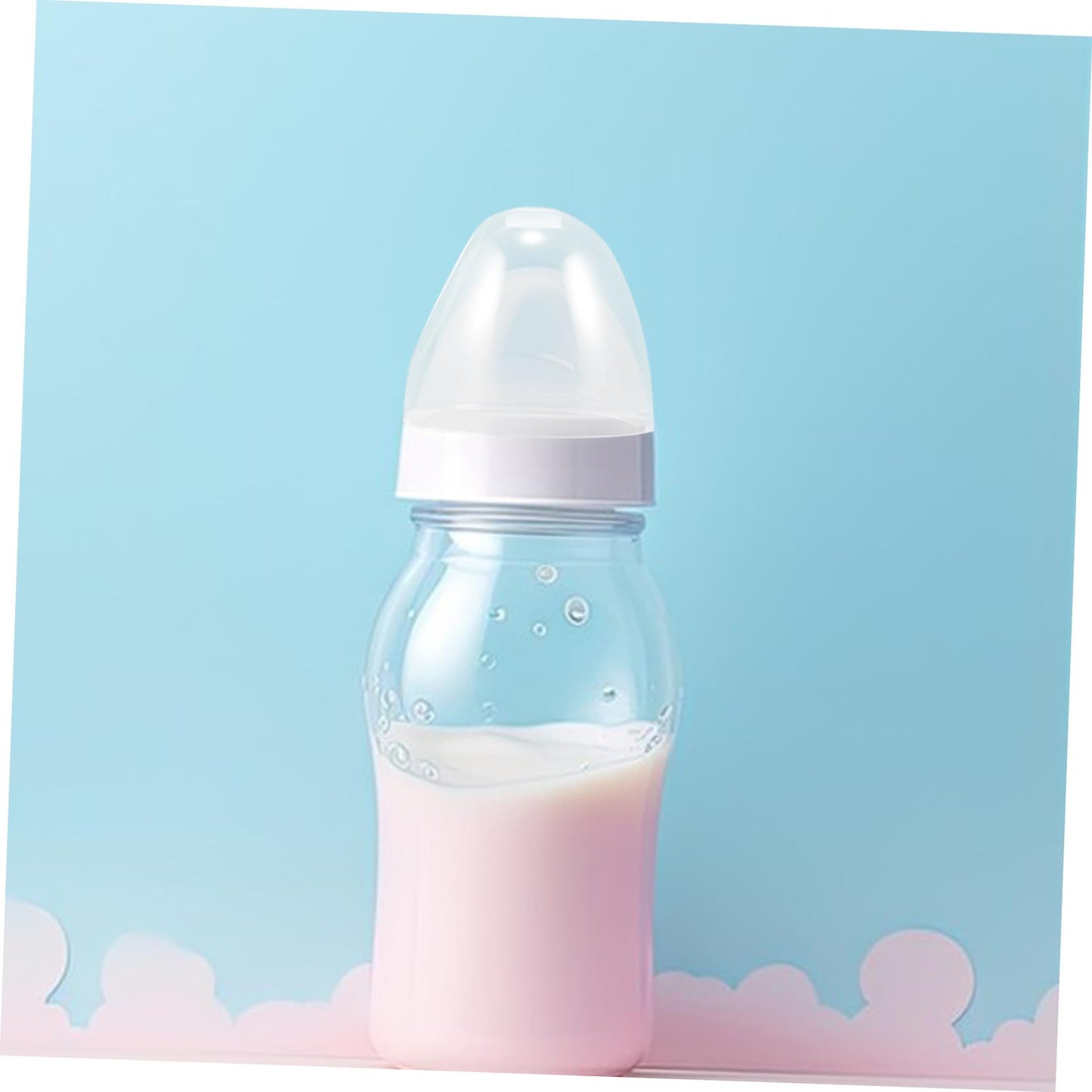Ifundom Plastic Baby Bottle Lids Replacement 3Pcs Bottle Caps Feeding Bottles Caps Set