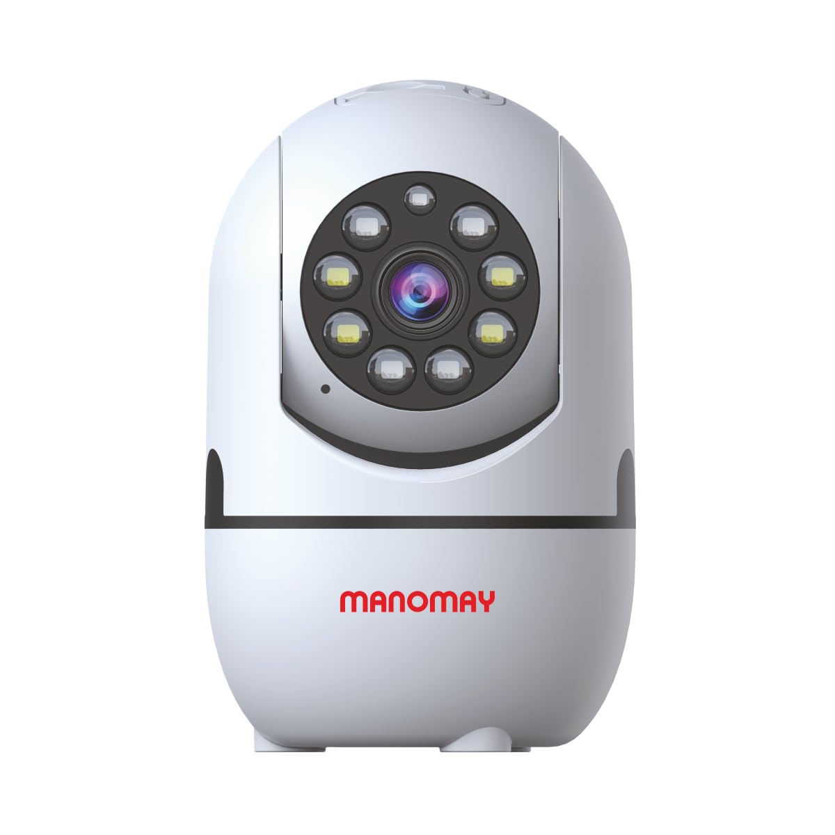 Manomay 2Mp Smart Cctv WiFi Home Security Camera With Pan Tilt 360 View, 2 Way Talk, Cloud Monitor, Motion Detect, Supports Sd 