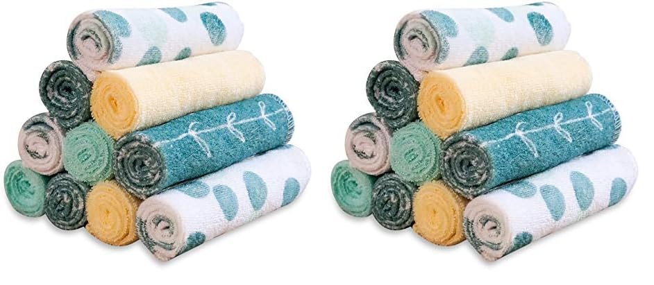 Spasilk Baby 20 Pack Soft Terry Bath Washcloth Wipes