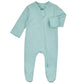 Aablexema Organic Cotton Baby Footies Pajamas With Mittens - Neutral Newborn Infant Zip Up Sleep Play(Olb01,3-6M)
