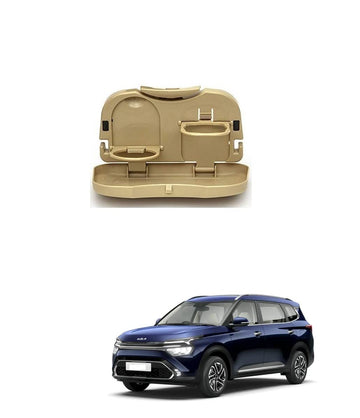 Stylish Foldable Compact Car Back Seat Tray for Food/Drinks/Cup/Bottle Holder Universal Pack of 1 Suitable for Kia Carens