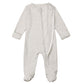 Aablexema Baby Footie Pajamas With Mittens - 3Pcs Infant Footed Sleeper Cotton Sleepwear Outfits(9-12M, White/Grey/Dot)