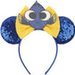Clgift Minnie Ears, Rose Gold, Iridescent, Silver Gold Blue (Dory), 5 Inches, Handmade Flexible Headband