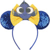 Clgift Minnie Ears, Rose Gold, Iridescent, Silver Gold Blue (Dory), 5 Inches, Handmade Flexible Headband