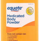 Equate, Medicated Body Powder, Unscented, 10 oz. (Pack 1)