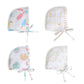 The Boo Boo Club 100% Muslin Organic Cotton Caps For New Born Baby | Mix Print And Colour | Pack Of 4 | NewBorn | Set36 Multico