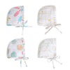 The Boo Boo Club 100% Muslin Organic Cotton Caps For New Born Baby | Mix Print And Colour | Pack Of 4 | NewBorn | Set36 Multico