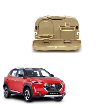 Stylish Foldable Compact Car Back Seat Tray for Food/Drinks/Cup/Bottle Holder Universal Pack of 1 Suitable for Nissan Magnite