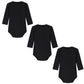 Enfants Ch?Is Long Sleeve Black Bodysuit For Baby 24 Months