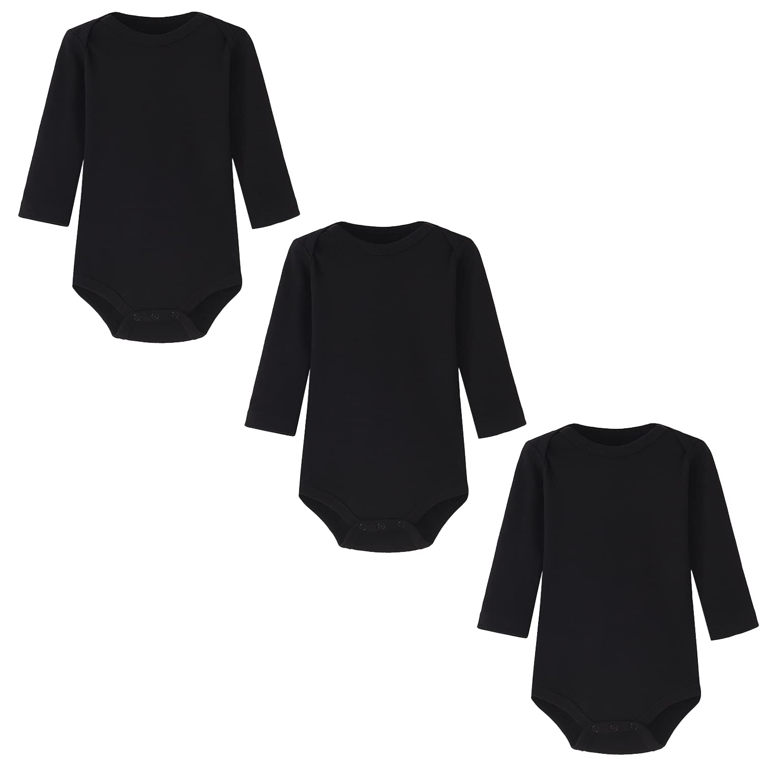 Enfants Ch?Is Long Sleeve Black Bodysuit For Baby 24 Months