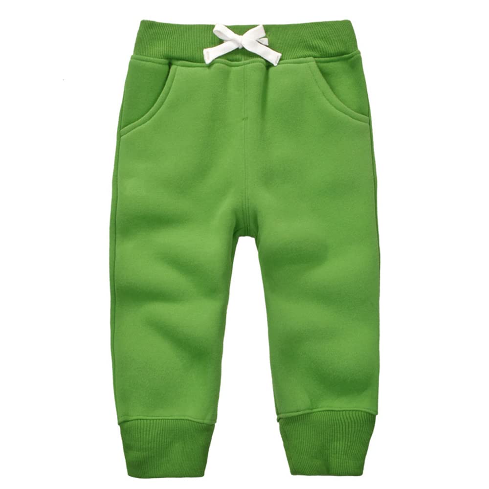 Deley Unisex Kids Pants Winter Trousers Baby Bottoms Sweatpants 1-5 Years Green Size 4Y