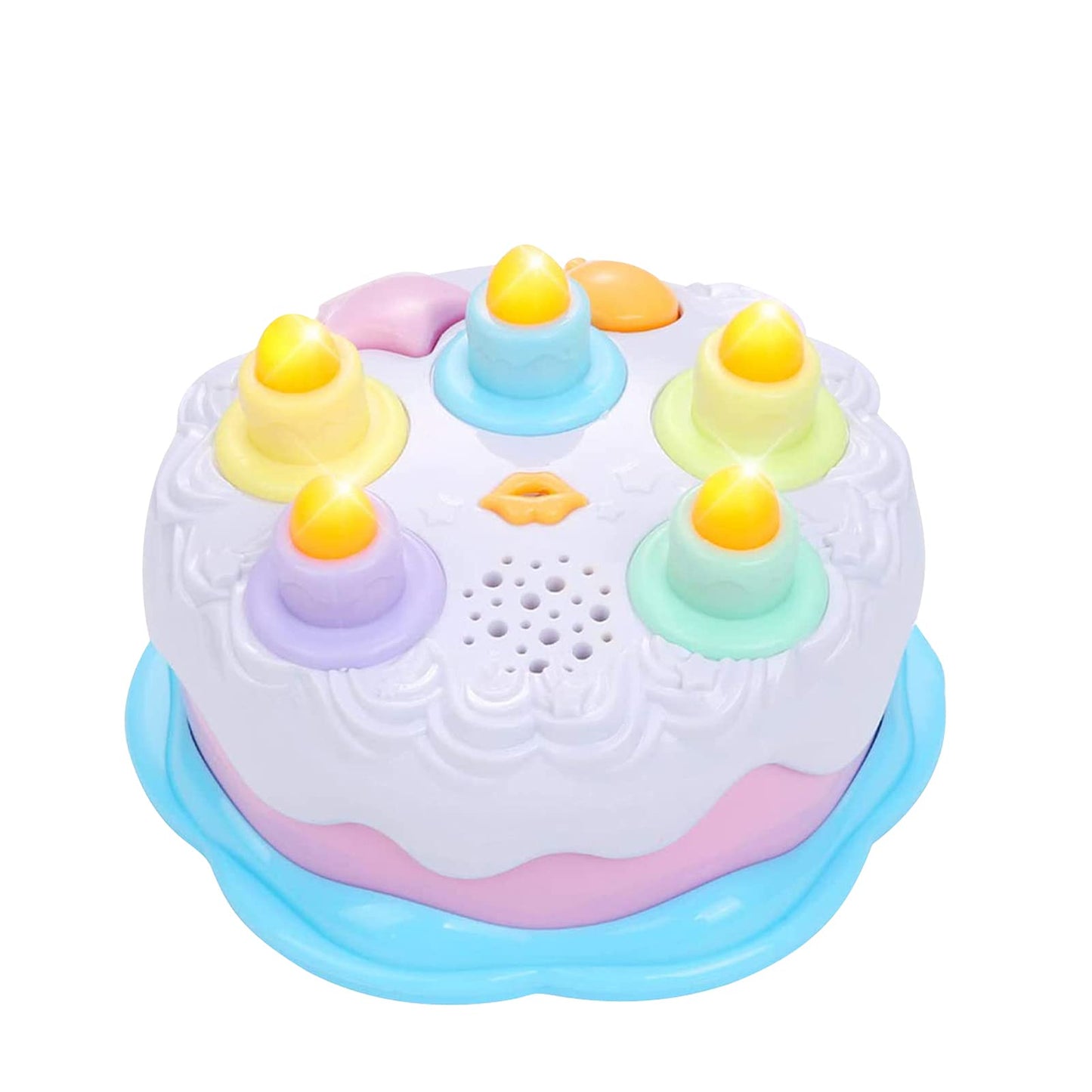 OKREVIEW First Birthday Cake Toy - Singing Music Cake Toys with Counting and Blow Candles Toys for 18 Months+ Old Boys Girls Bir