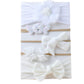 Syga 5 Pcs Baby Headband Set, Flower & Bow Design, Stretchable Nylon Hairband For Newborn Infant Toddlers Kids03 Years White