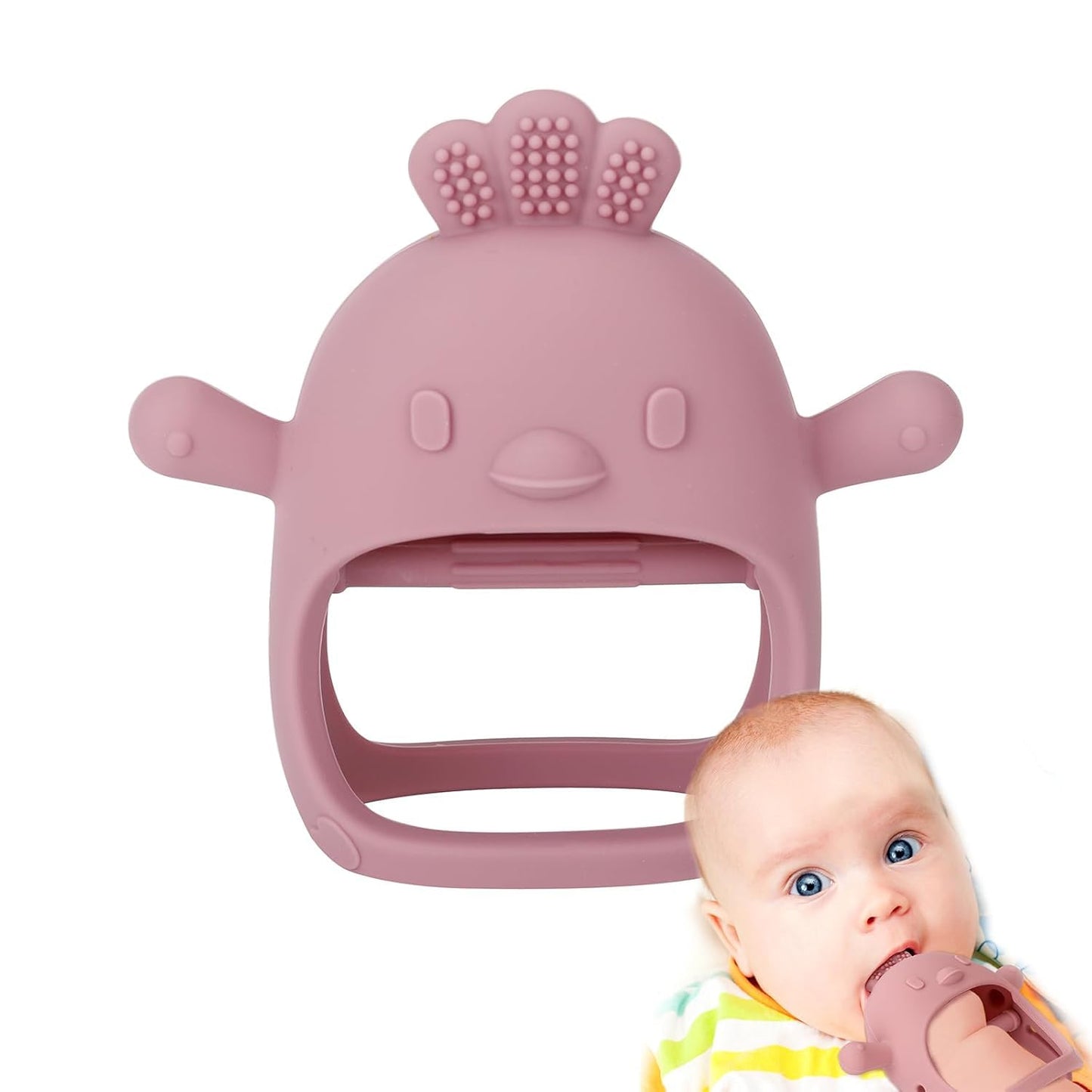 Baby Teething Toy For 06 612 Months, Food Grade Silicone Teething Mitten, Anti Dropping Wrist Hand Teethers Baby Chew Toys For
