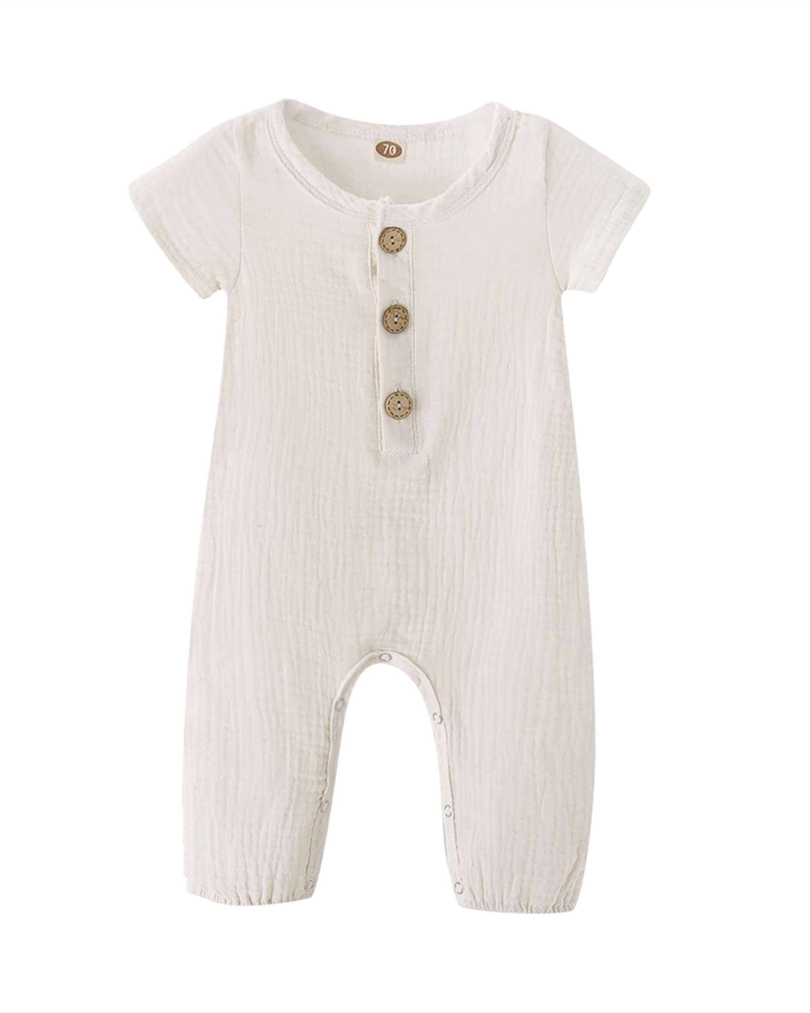Saeaby Baby Girl Clothes Summer Outfit Infant White Jumpsuit Short Sleeve Romper Bodysuit Newborn Clothes One Pieces Outfit For