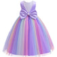 Jup'Elle Baby Girls Dresses With Pearls & Rainbow Color Tulle - Party Wedding Pageant Eastern Flower Girl 2 Years Birthday Dress