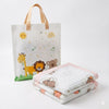 Babyholic Baby Blanket, Pink, Hot Air Balloon Print, Soft Muslin, Newborn Crib Blanket (White)