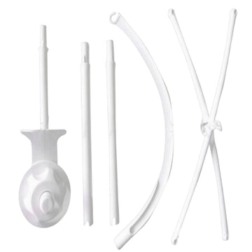 UJEAVETTE Clamp Base Baby Crib Mobile Stand ABS Plastic Melody Box Hanger Stand White for Babies, White