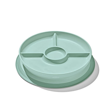 Oxo Tot Stick And Stay Suction Divided Plate - Opal