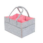 FIZZOQI Baby Diaper Caddy Organizer | Portable Large Capacity Nursery Storage Tote | Travel Bag for Baby Essentials | Car Organi
