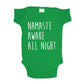 Namaste Awake All Night Baby One Piece 6 Mo Kelly Green