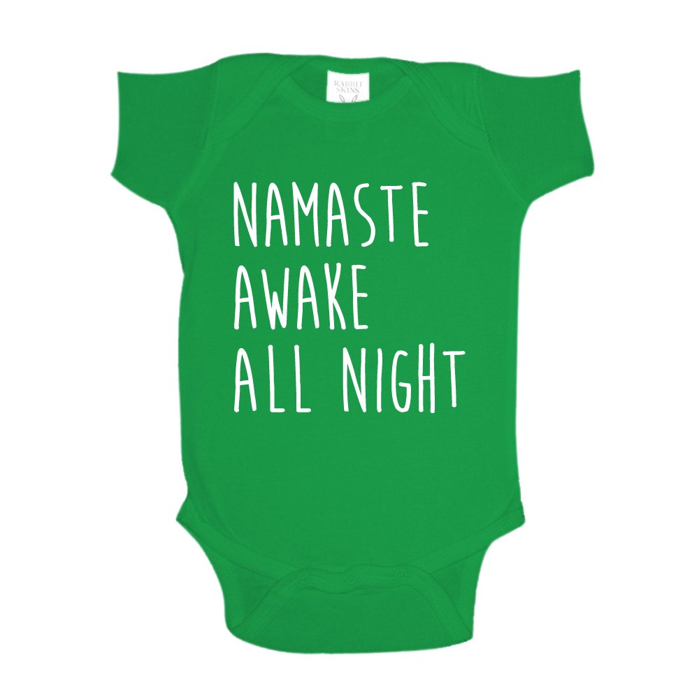 Namaste Awake All Night Baby One Piece 6 Mo Kelly Green