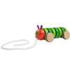KIDS PREFERRED World of Eric Carle The Very Hungry Caterpillar Wooden Pull Toy Classic Pull Toy Shaped Like The Very Hungry Cate
