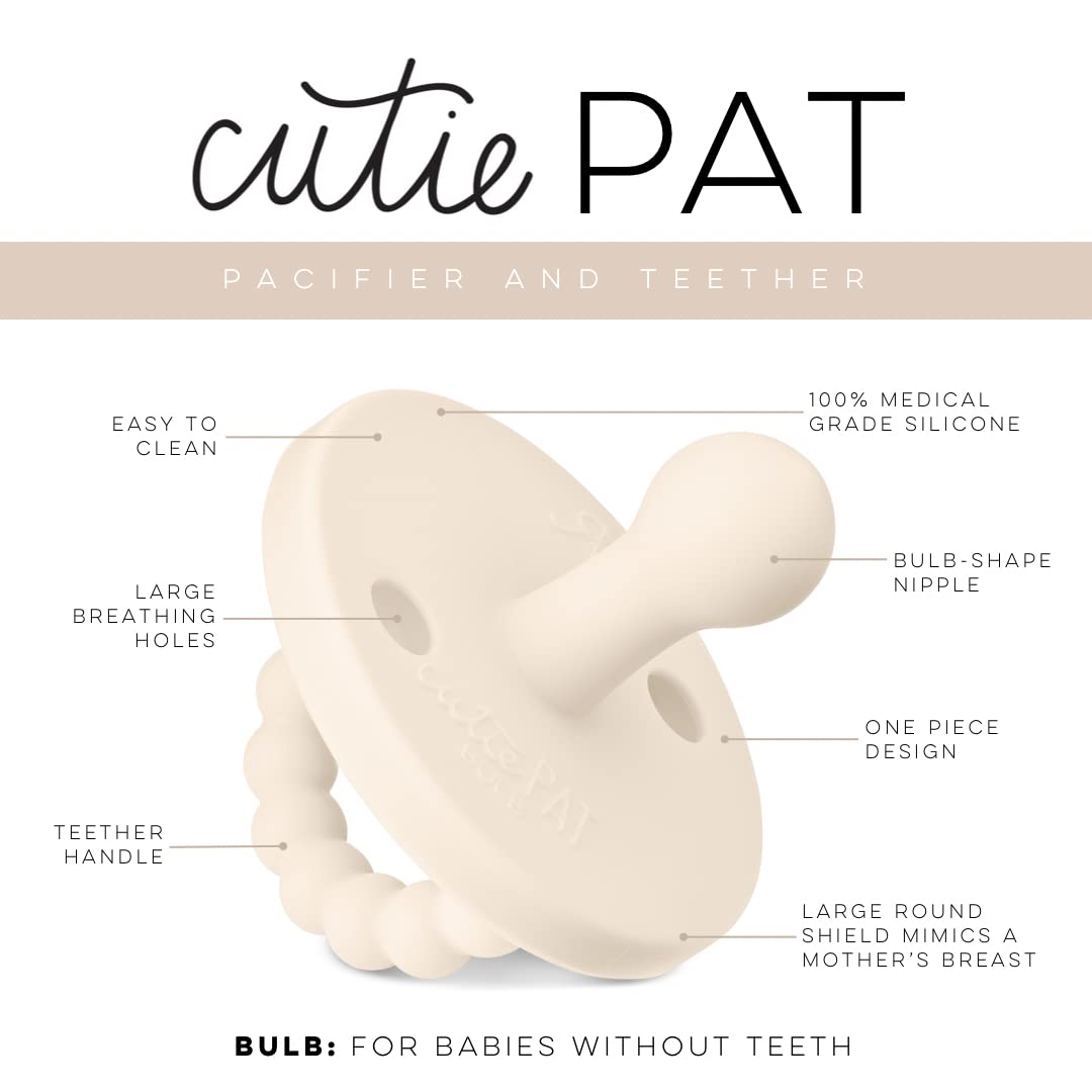 Ryan & Rose Cutie Pat Pacifier Teether (Bulb, Ivory)