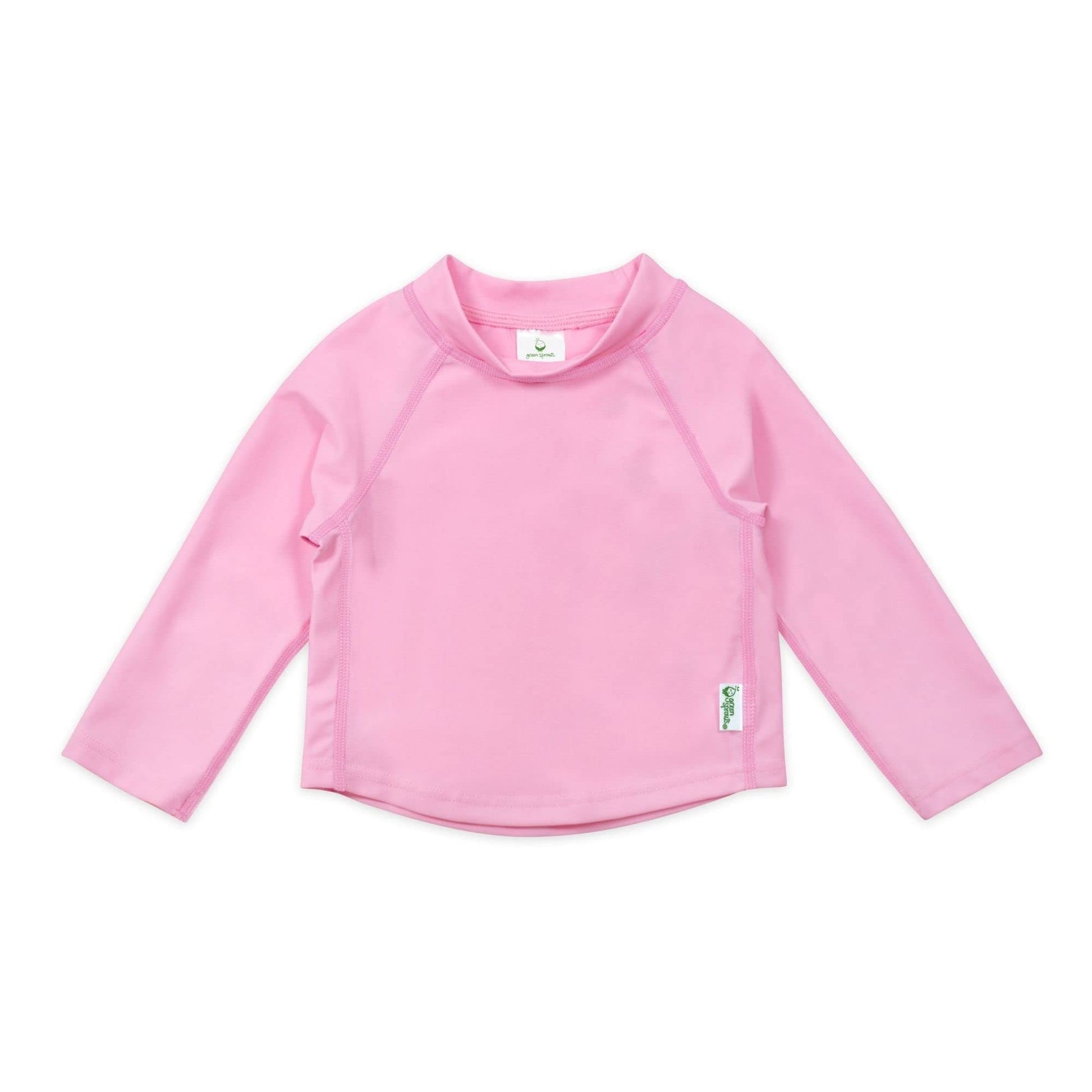 Green Sprouts Baby Long Sleeve Rashguard | All-Day Upf 50+ Sun Protection-Wet Or Dry, Light Pink, 18 Months