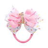 1st Birthday Hair Bow for Baby Girls, Pink Headband Hair Accessories for Girls 1 2 3 4 5 6 Years Birthday Confetti Ice Cream Par