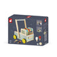 Janod - Janod - Wooden Pull-Along Ice Cream Cart/Trolley - 4 Ice Creams Included - Silent Wheels - Anti-Tip System - FSC-Certifi