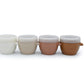 Melii Snap & Go Baby Food Storage Containers With Lids, Snack Containers, Freezer Safe, 4 Oz - 4 Pack, Neutrals