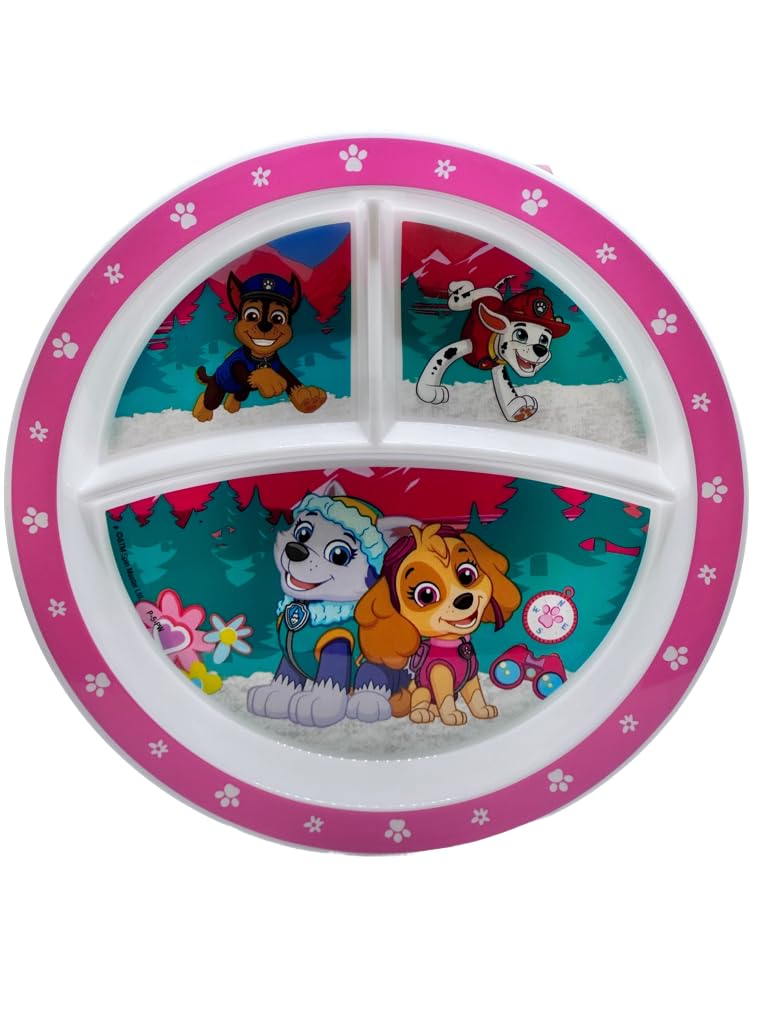 Playtex Baby Paw Patrol, Separated Toddler Feeding Plate - Pink, 3 Count