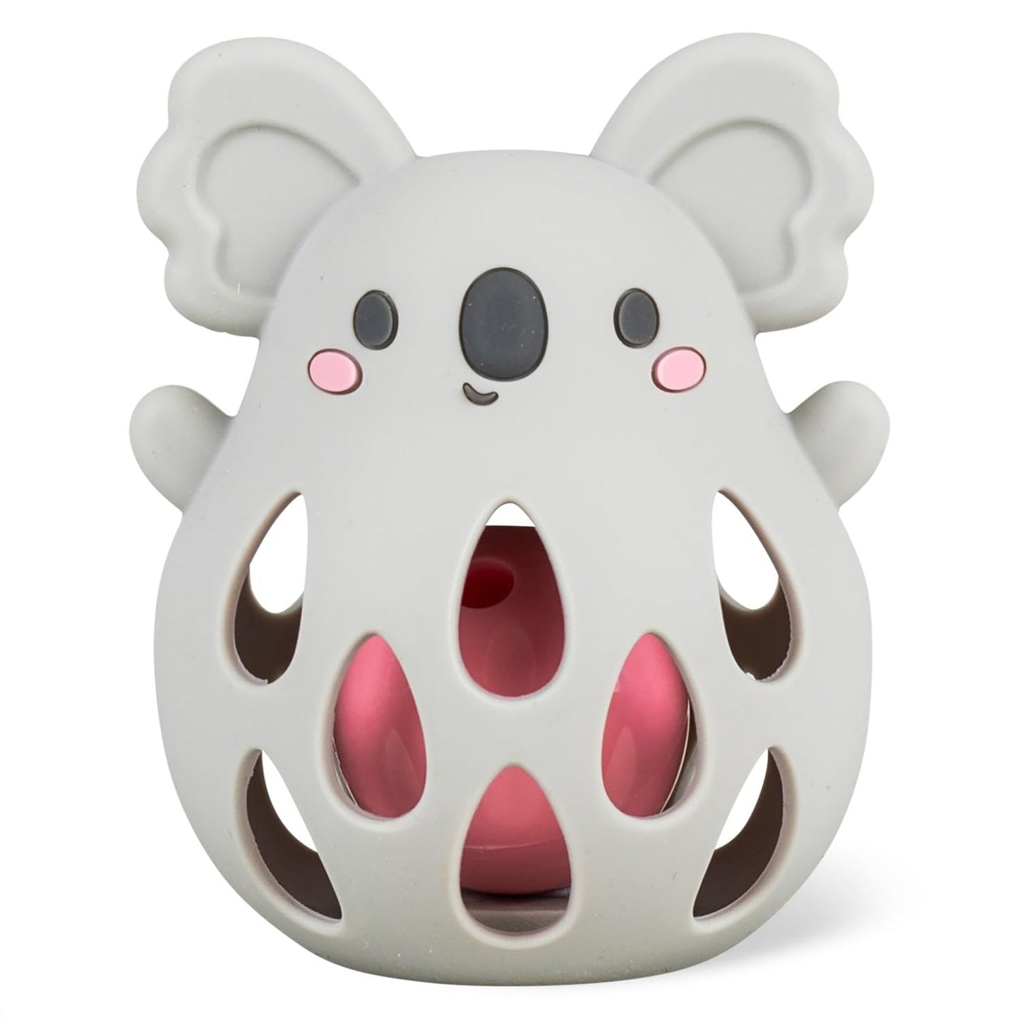Tiger Tribe Silicone Koala Rattle - BPA-Free, Soft Sensory Toy for Newborns, Gentle Sound, Easy Grip for Little Hands, Food-Grad